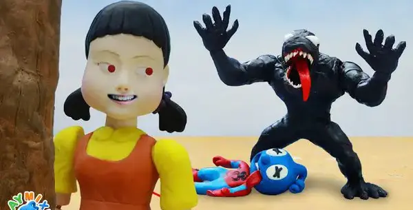 عکس نقاشی ساده عروسک اسکویید گیم