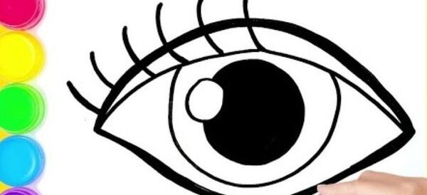 عکس نقاشی چشم ساده عروسکی