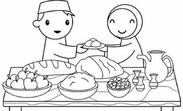 عکس نقاشی ساده درباره غذای سالم