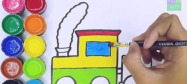 عکس آموزش نقاشی ساده قطار