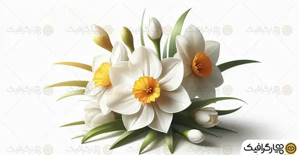 عکس گل نرگس پس زمینه