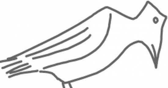 عکس نقاشی ساده کلاغ کودکانه