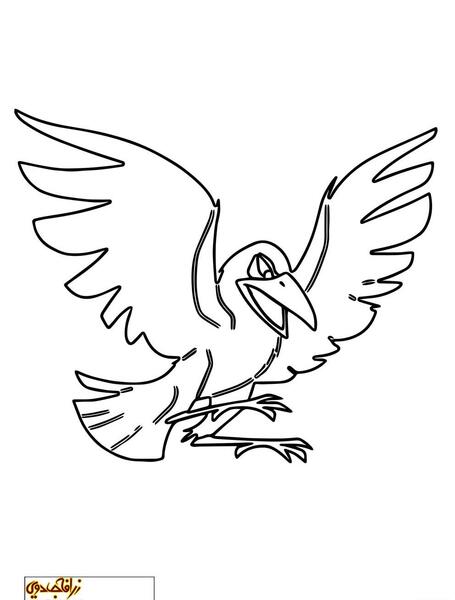 عکس نقاشی ساده ی کلاغ