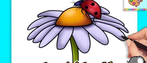 عکس نقاشی ساده کفشدوزک برای کودکان