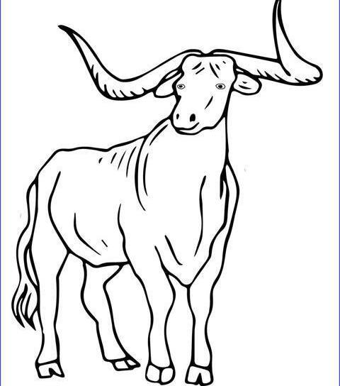 عکس نقاشی ساده گاو در مزرعه