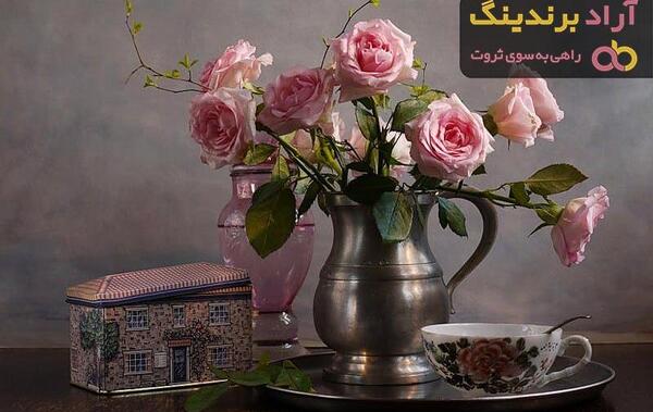 عکس نقاشی ساده گلدان پر از گل