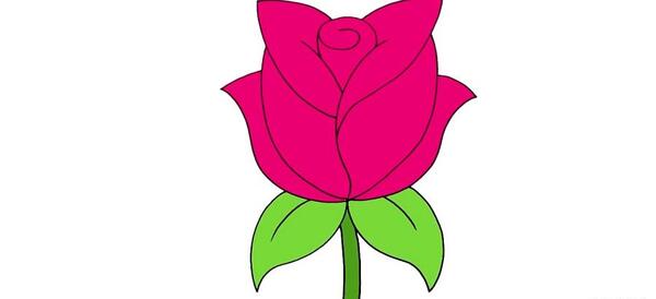 عکس نقاشی گل ساده و کودکانه