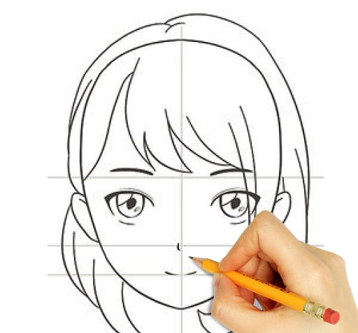 عکس نقاشی انیمه ساده گام به گام پسرانه