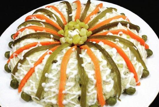 عکس ایده تزیین سالاد الویه ساده