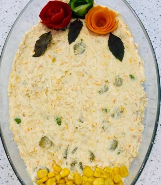 عکس ایده تزیین سالاد الویه ساده