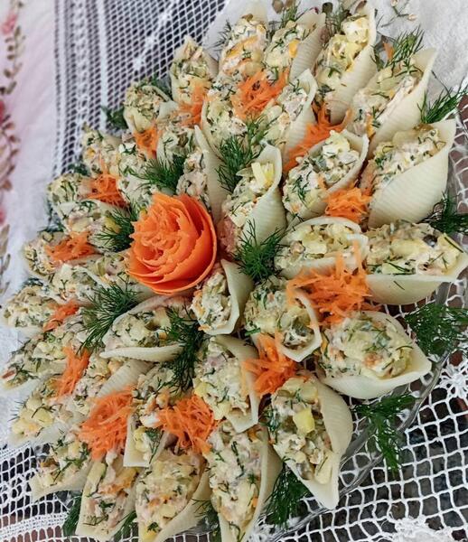 عکس ایده تزیین سالاد ماکارونی تک نفره