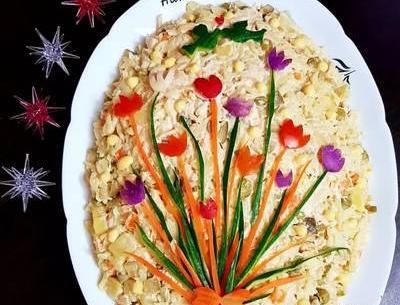 عکس ایده تزیین سالاد ماکارونی تک نفره