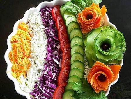 عکس ایده ی تزیین سالاد فصل