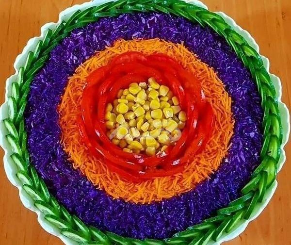 عکس ایده ی تزیین سالاد فصل