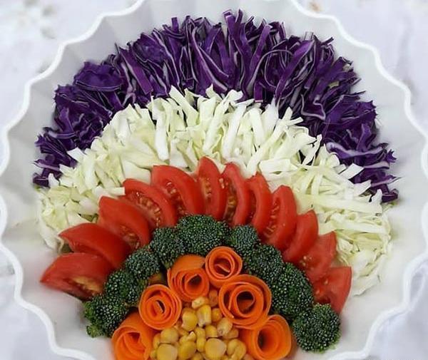 عکس ایده ی تزیین سالاد فصل