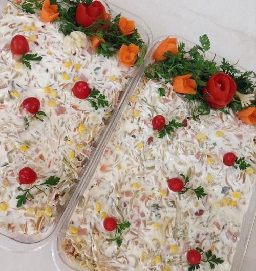 عکس ایده ی تزیین سالاد ماکارونی