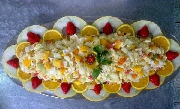 عکس ایده ی تزیین سالاد ماکارونی