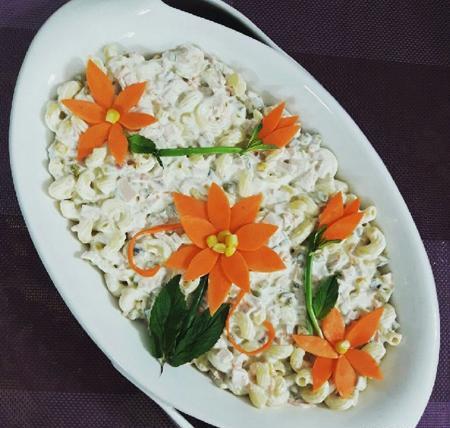 عکس ایده ی تزیین سالاد ماکارونی