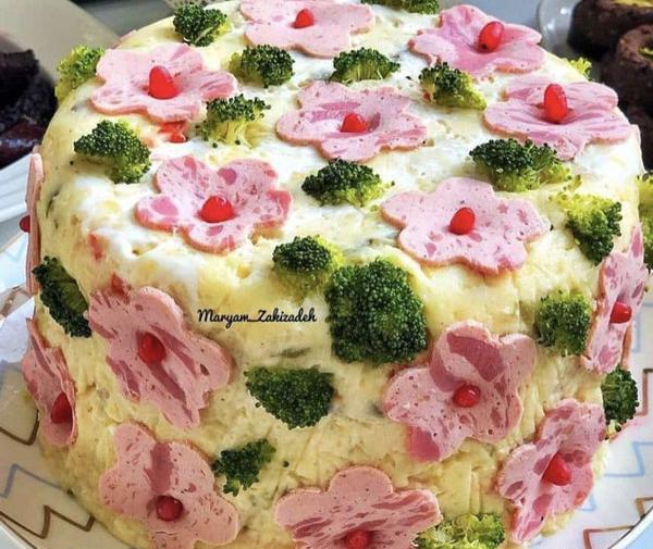 عکس ایده ی تزیین سالاد ماکارونی