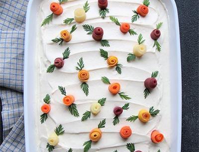 عکس ایده تزیین سالاد الویه برای مدرسه