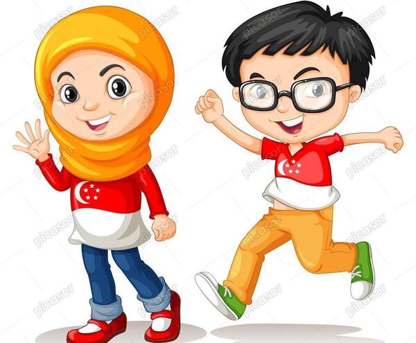 عکس دختر و پسر بچه کارتونی