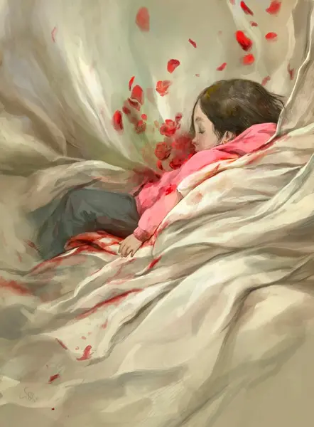 عکس دختر بچه کاپشن صورتی با گوشواره قلبی