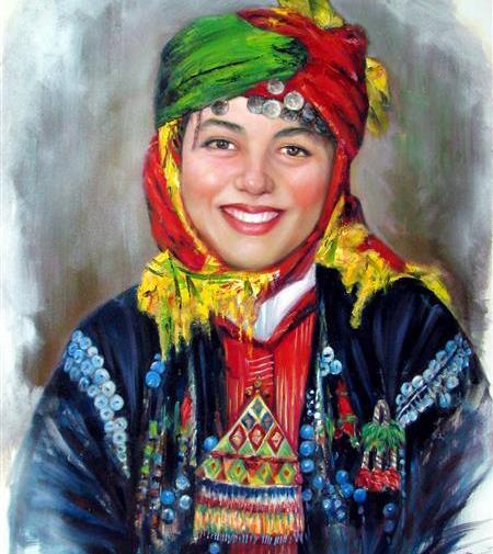 عکس نقاشی ساده لباس کردی