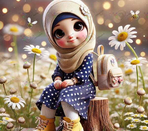 عکس دختر بچه با حجاب