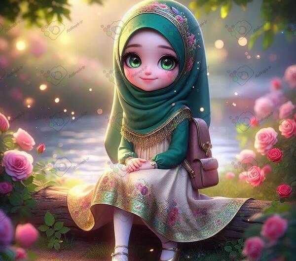 عکس دختر کوچولو ناز با حجاب