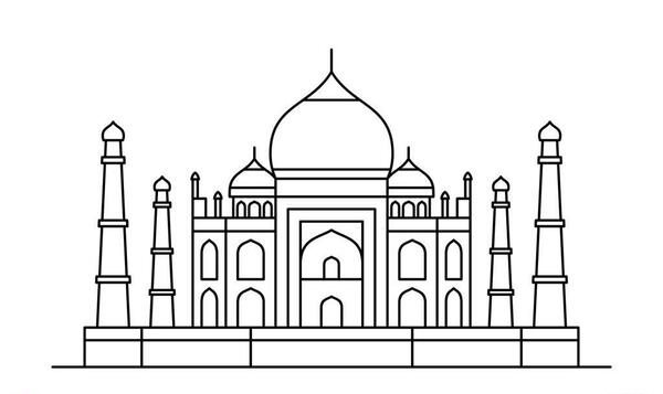 عکس نقاشی ساده مسجد کودکانه