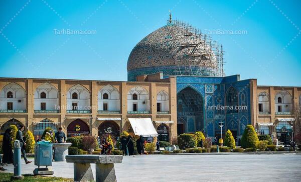 عکس نقاشی ساده مسجد شیخ لطف الله