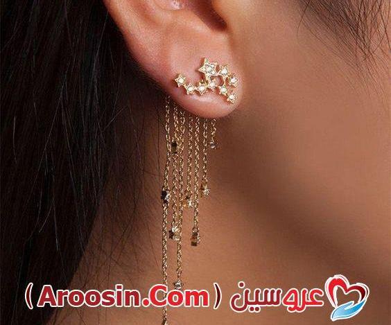 عکس و قیمت گوشواره طلا بخیه ای