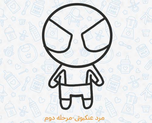 عکس نقاشی ساده مرد عنکبوتی برای کودکان