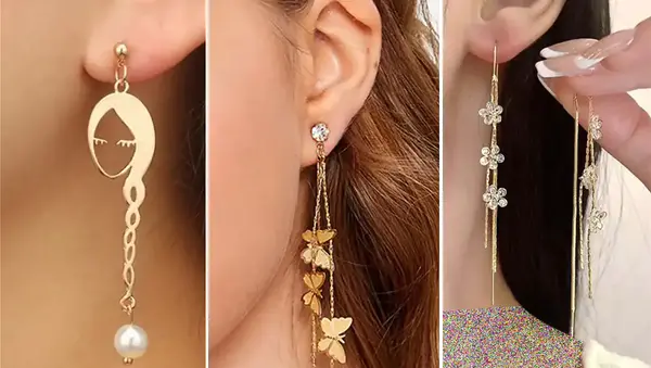 عکس گوشواره های فانتزی طلا