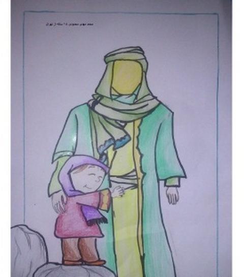 عکس نقاشی ساده نقاشی حضرت محمد کلاس پنجم