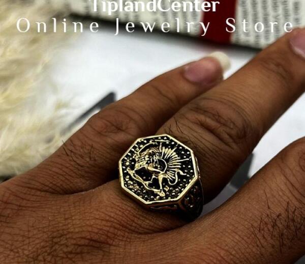عکس انگشتر طلا شیر خورشید