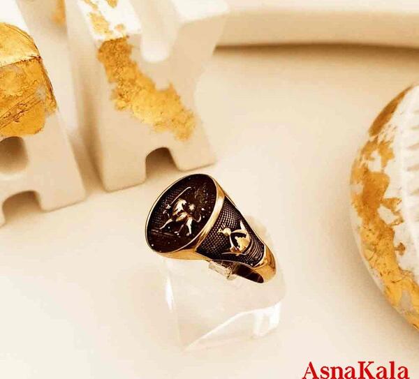 عکس انگشتر طلا شیر خورشید