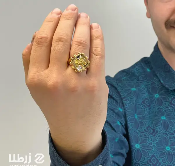 عکس انگشتر طلا شیر خورشید