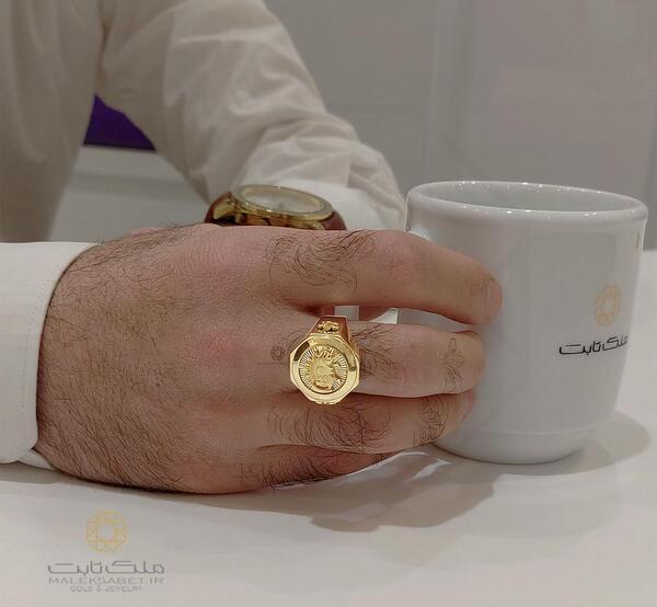 عکس انگشتر طلا شیر خورشید