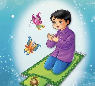 عکس نقاشی ساده نماز خواندن پسرانه