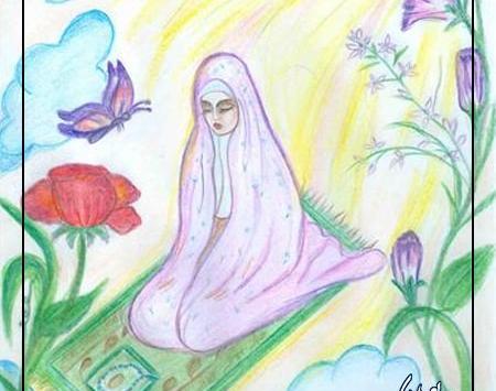 عکس نقاشی ساده نماز خواندن پسرانه