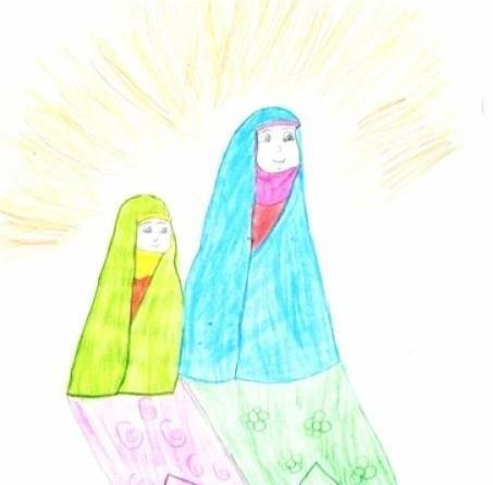 عکس نقاشی ساده درباره نماز خواندن