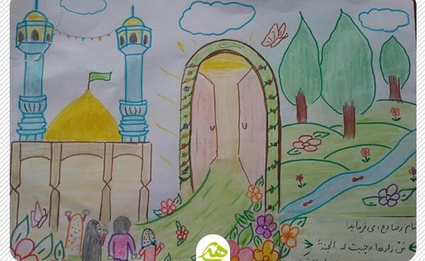 عکس نقاشی ساده نماز باران کلاس چهارم