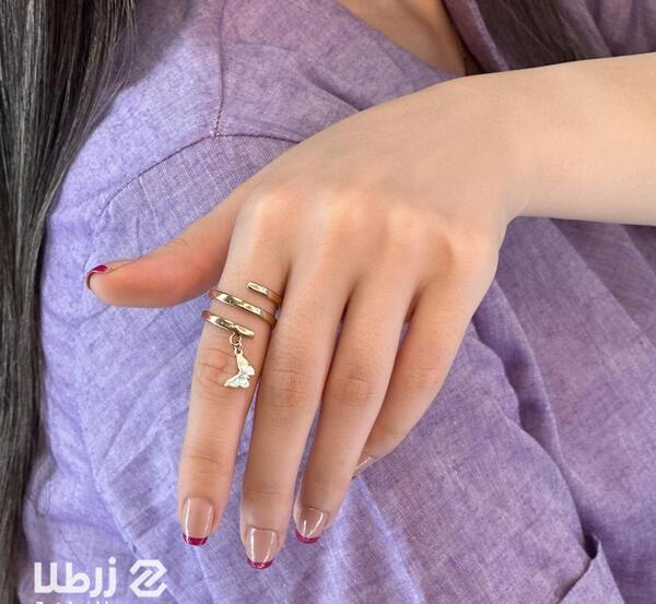 عکس انگشتر طلا دخترانه پروانه ای