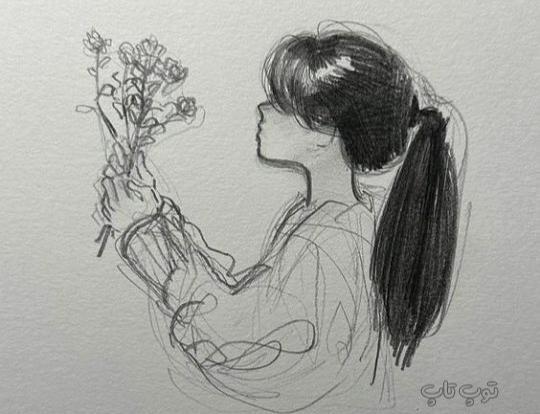 عکس نقاشی فانتزی با مداد مشکی