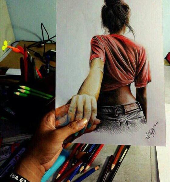 عکس نقاشی فانتزی دخترانه حرفه ای