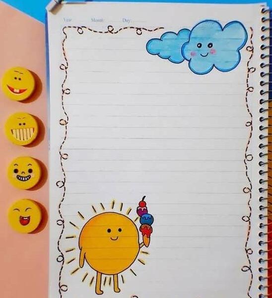 عکس نقاشی فانتزی برای حاشیه دفتر
