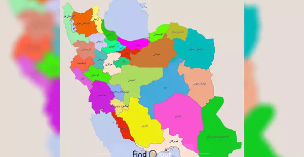 عکس نقشه ایران با همسایه ها