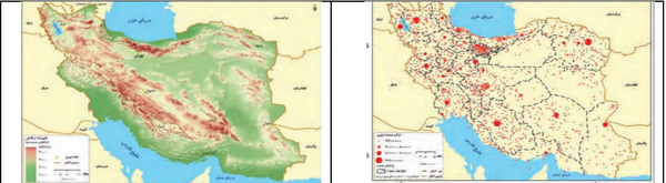 عکس نقشه ناهمواری های ایران