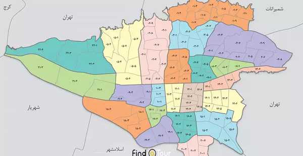 عکس نقشه ایران با تمام استان ها